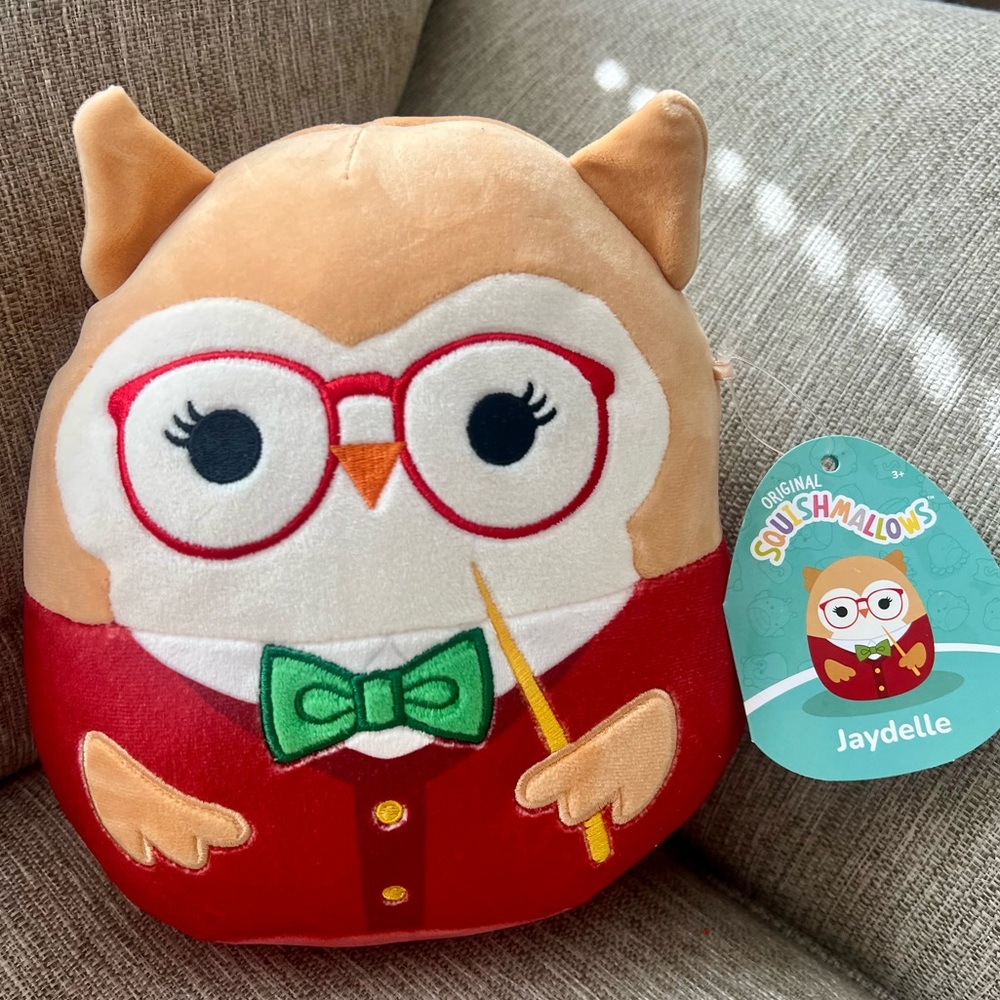 Original Squishmallows Jaydelle the Teacher Owl 8” Plush BTS Squad New NWT 2021